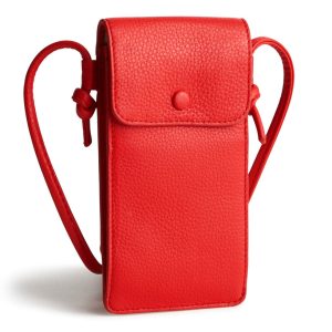 Phone Case Crossbody-Goji Berry Red in Leather