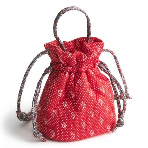 Tilden Drawstring Crossbody-Dotty floral in Premium cotton