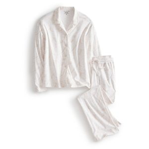 Long-Sleeved Pajama Set-Paisley key pumice stone in Cotton