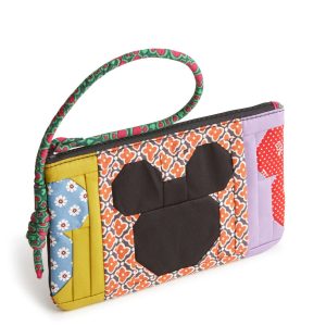 Disney Knotted Wristlet-Mickey mouse on repeat patchwork in Premium cotton