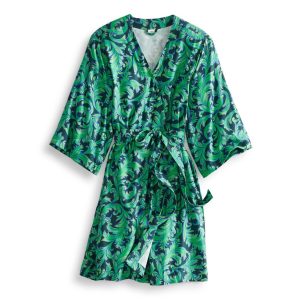 Wicked Woven Robe-Positively green & sea moss in Viscose