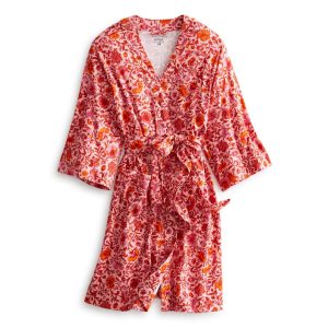 Knit Robe-Flourishing garden light in Cotton