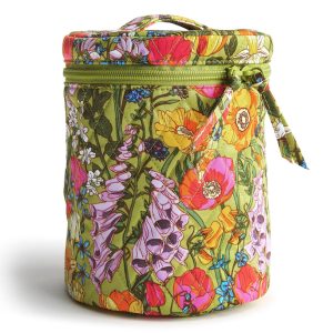 Upright Cosmetic Organizer-Meadow bouquet in Premium cotton