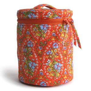 Upright Cosmetic Organizer-Garden paisley in Premium cotton