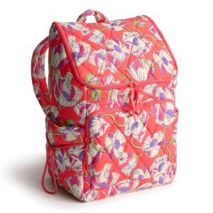 Cooler Backpack-Swirling poppies in Featherweight