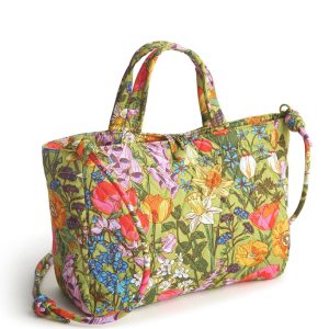 Mini Hathaway Tote Bag-Meadow bouquet in Premium cotton