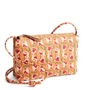 Foxbury Crossbody-Curly tulips in Leather