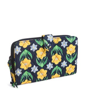 Large Tab Wallet-Daffodils in Premium cotton