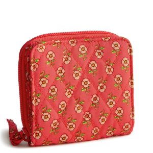 Small Zip-Around Wallet-Tiny poppies in Premium cotton