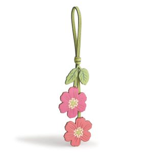 Disney Mickey Mouse Cosmos Bag Charm-Mickey meadow bloom in Leather