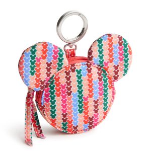 Disney Mickey Mouse Zip Bag Charm-Mickey meadow stripe in Nylon