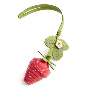 Strawberry Bag Charm-Strawberry in Faux leather